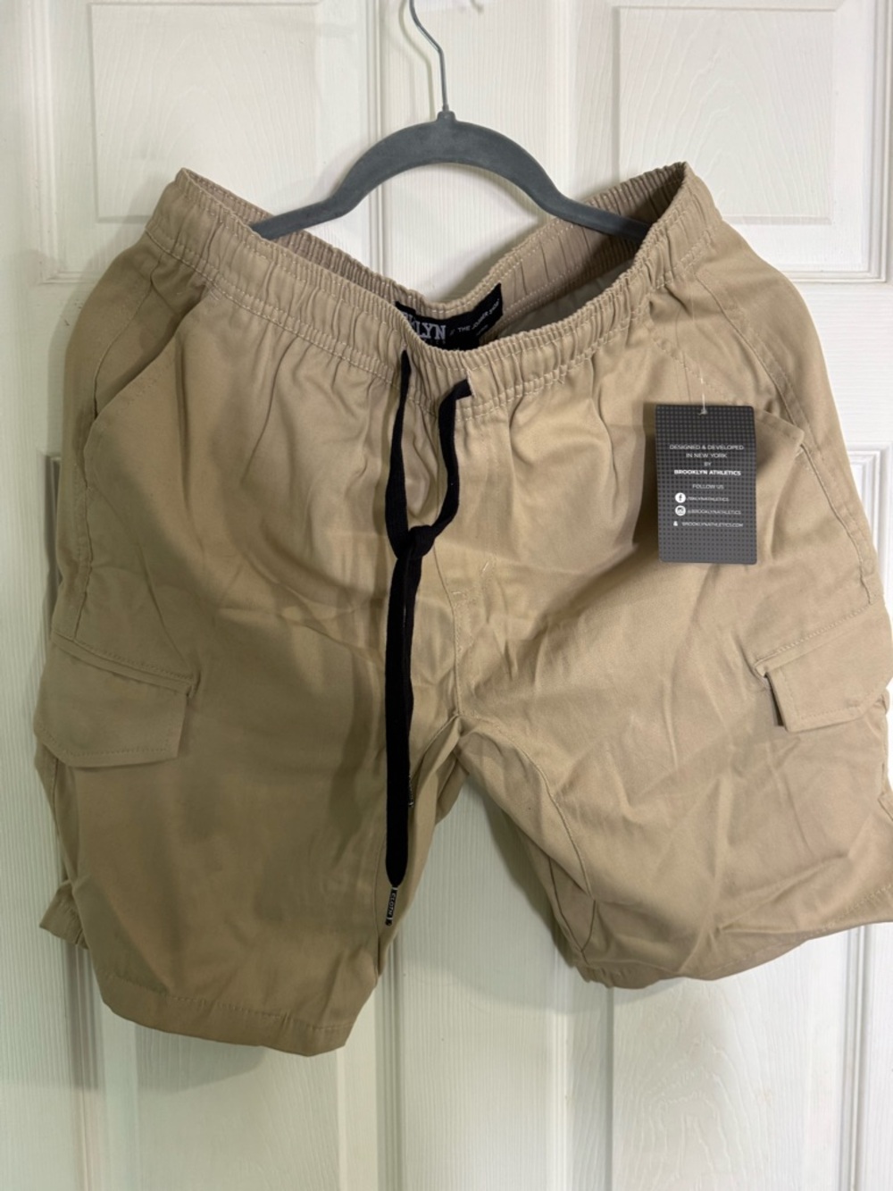 Men's Cargo Drawstring Shorts - Tan